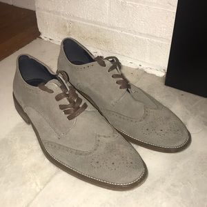 Joseph Abboud Gray Suede Dress Shoes - Men’s 10